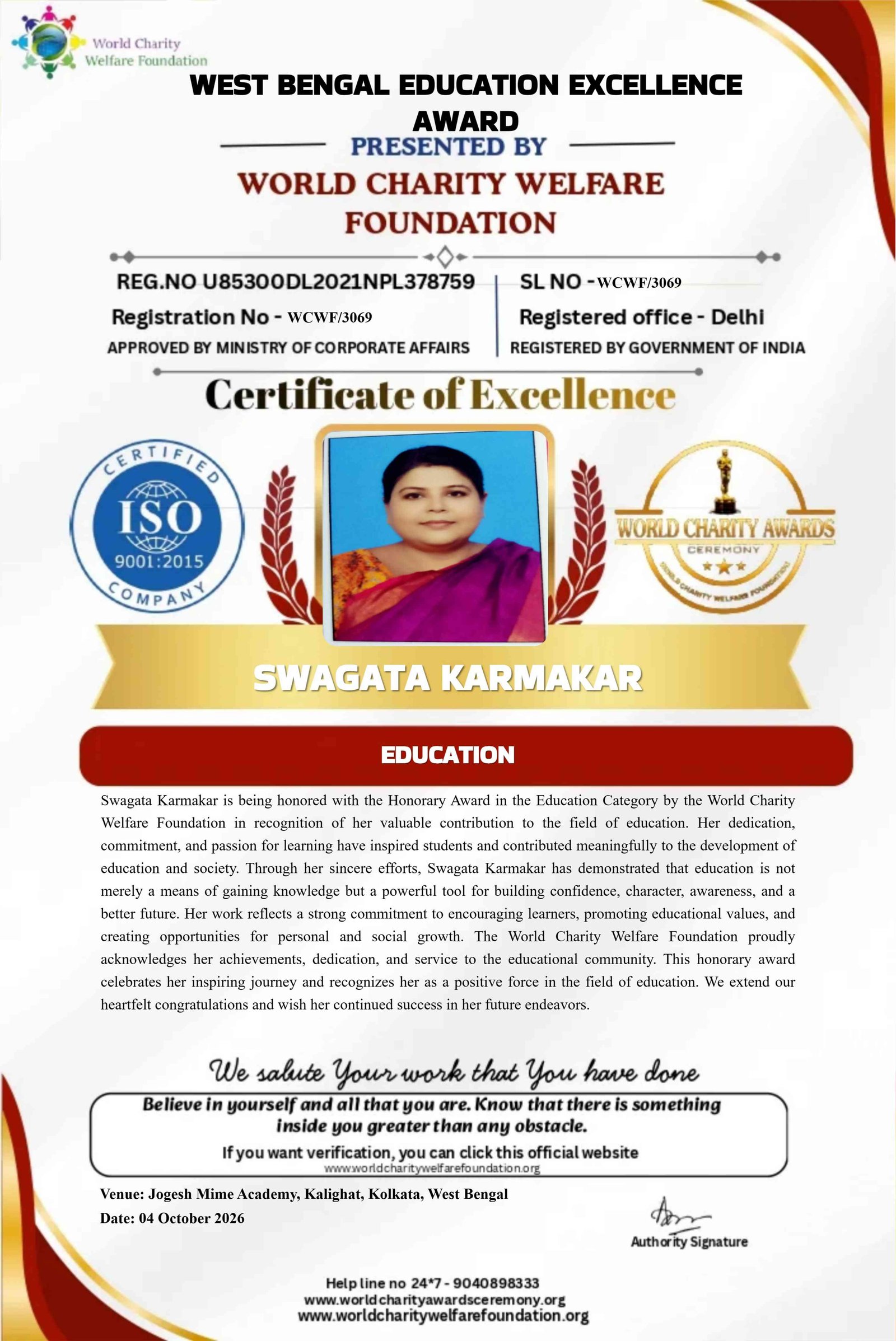 Certificate